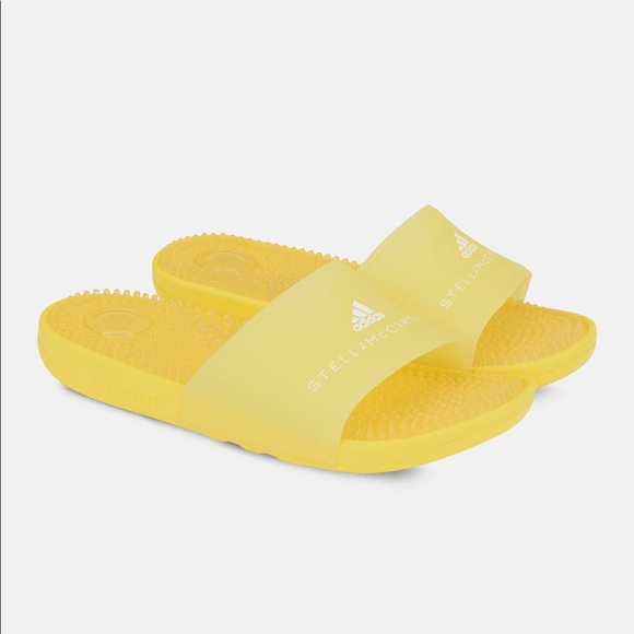 adidas yellow slides